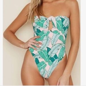NWT Dippin Daisy's Foxy Palm One Piece Swimsuit